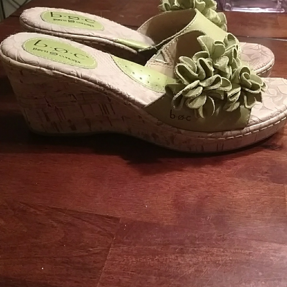 BOC Born leather and cork sandals.